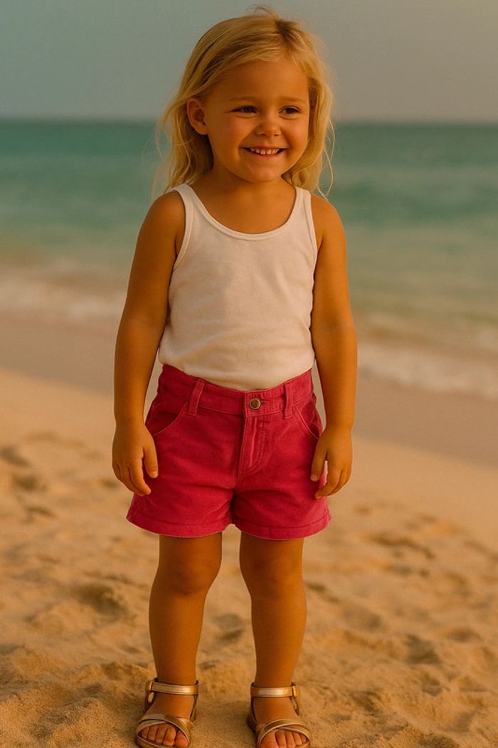 💕Short en jean rose fuschia Liu Jo – 110 cm (5 ans)