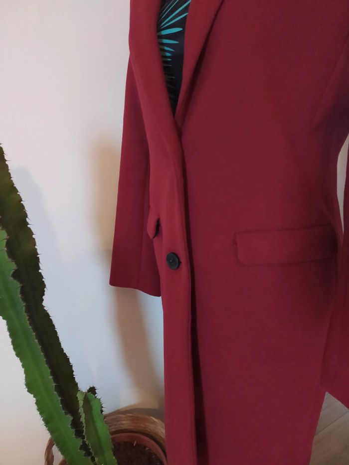 Manteau habillé hiver bordeaux 36 - photo numéro 3