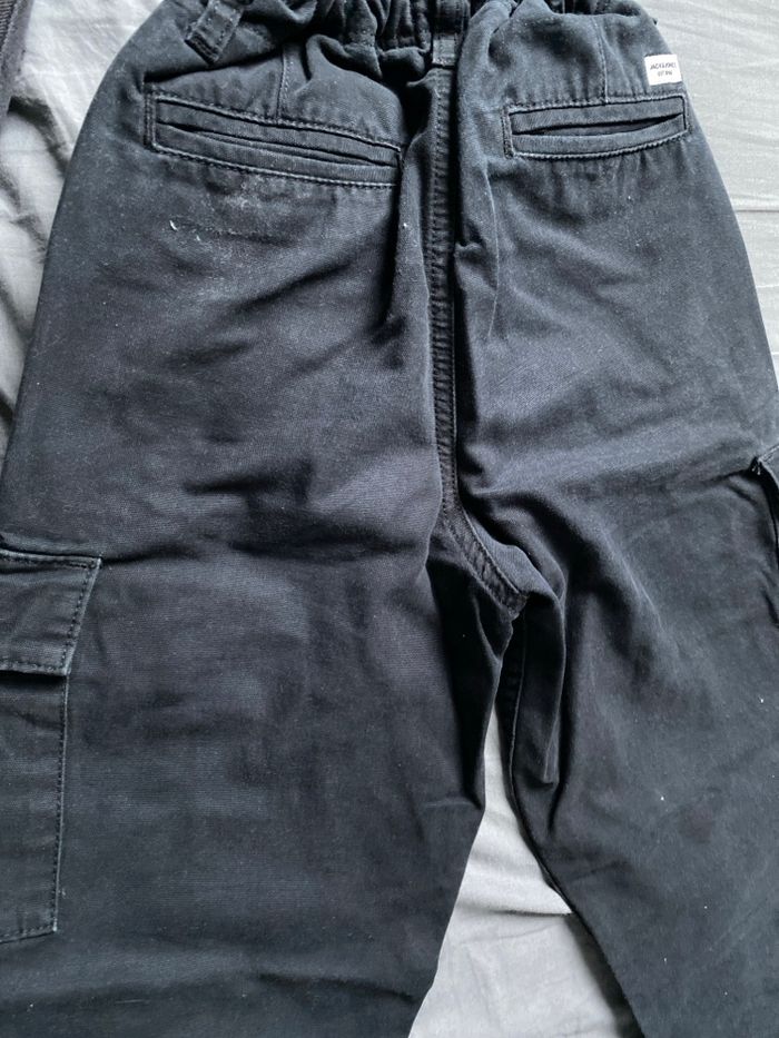 Jean cargo noir jack and jones  ( à ceinture réglable ) - photo numéro 3
