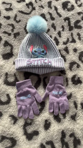 Bonnet + gant stitch 5/9 ans