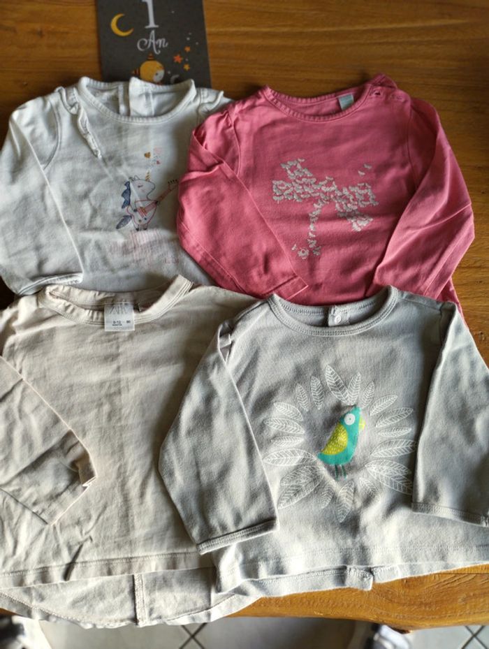 Lot de 4 maillot ml 12 mois