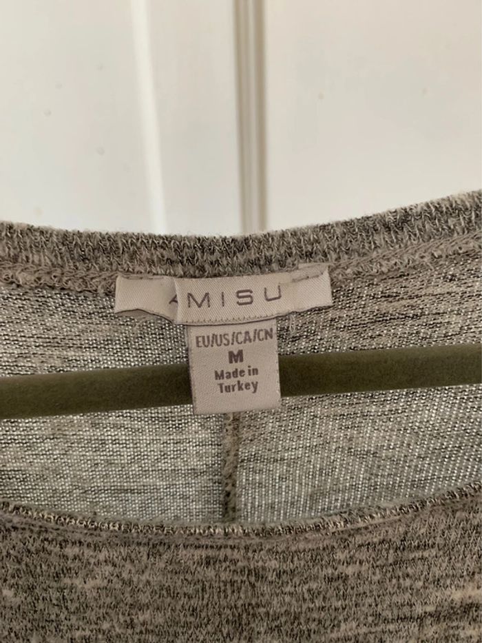 Top à épaules dénudés gris moucheté femme - Taille L/XL New Yorker - photo numéro 3