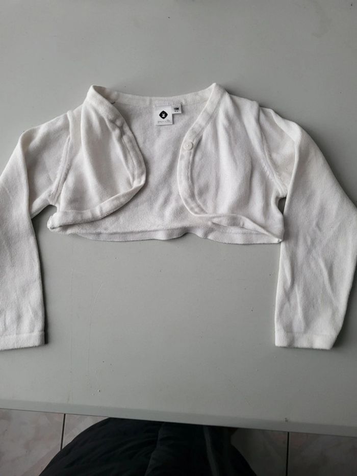 Gilet bolero blanc 18 mois