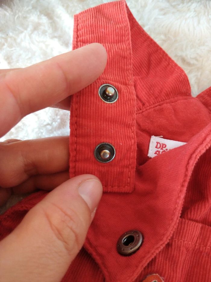 Salopette velours Garçon 6 mois Dpam 100% coton - photo numéro 6