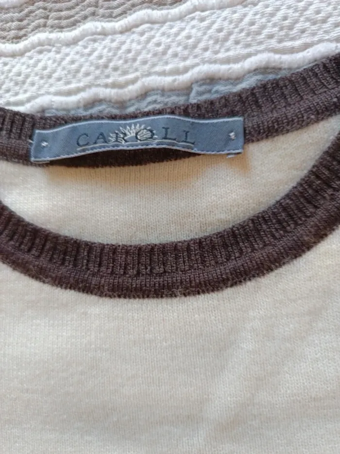 Pull Caroll vintage 50% laine mérinos t.40 - photo numéro 5
