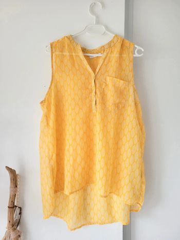 Débardeur Transparent Jaune Femme Women by Gémo – Taille 44 – Très Bon État