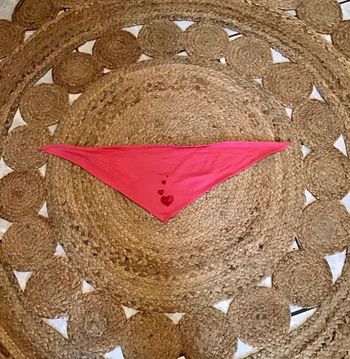 Fishu enfant rose bandeau tête ou à Porter en foulard marque esprit