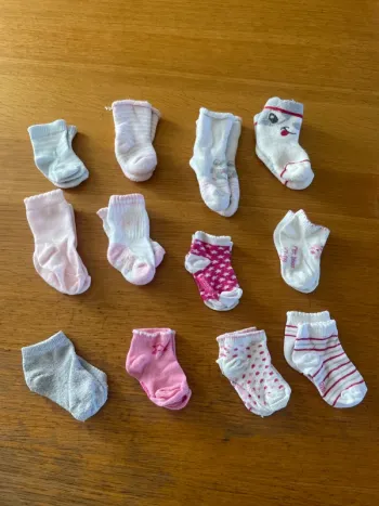 12 chaussettes filles naissances