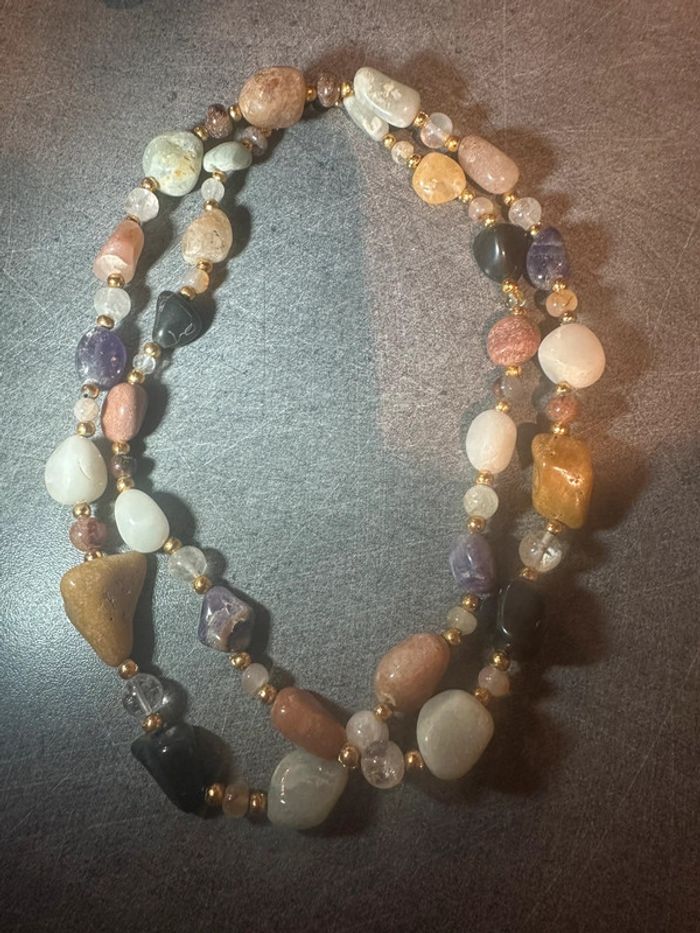 Collier pierres mélangées - photo numéro 2