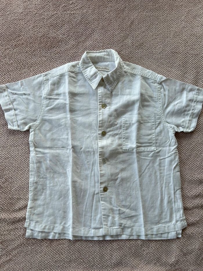 Chemise blanche en lin 5 ans