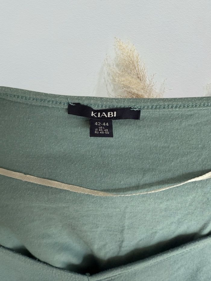 Tee shirt de grossesse manche longue bleu vert T42/44 kiabi - photo numéro 3