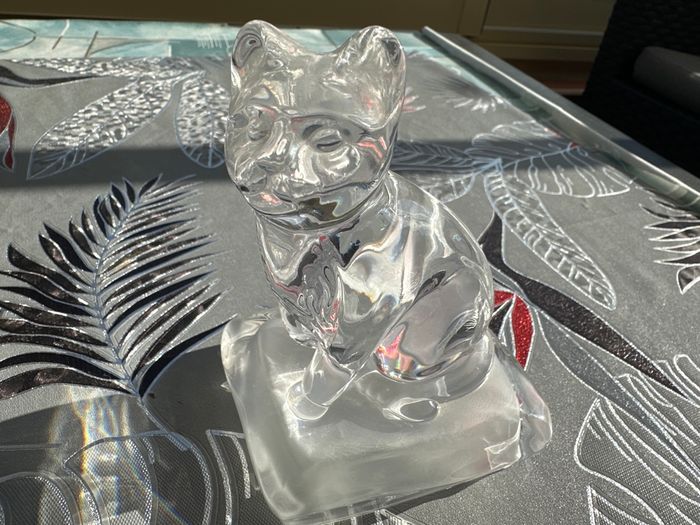 Chat en verre décoratif - photo numéro 1