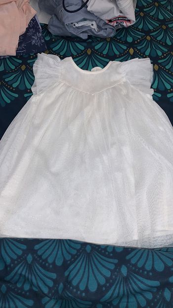 Robe de fête blanche pailleté neuve