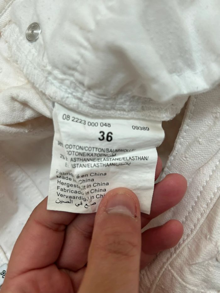 Jeans blanc kookai slim piquée fermetures chevilles - photo numéro 10