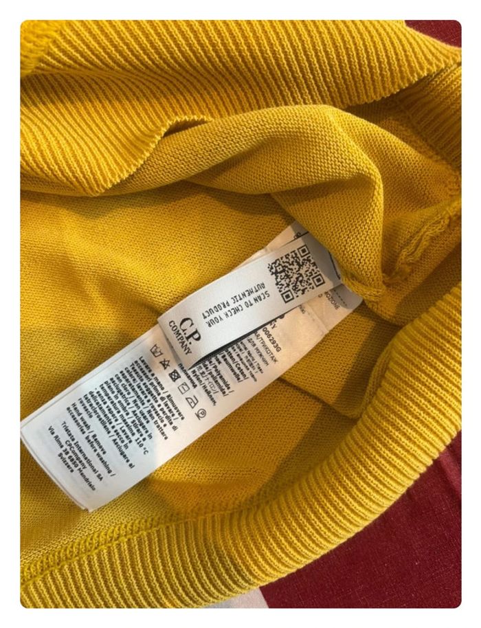 Pull C.P Company taille 48 (M) jaune moutarde - photo numéro 8