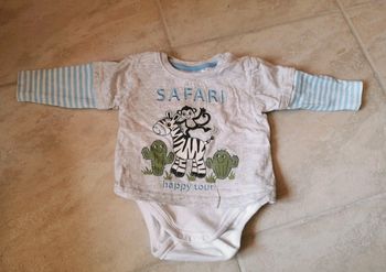 Body manches longues bébé garçon 3/6 mois neuf