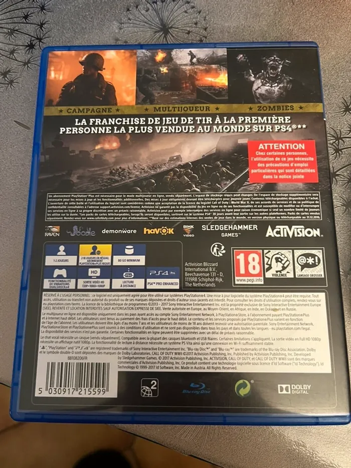 Jeu ps4 call of duty wwll - photo numéro 2