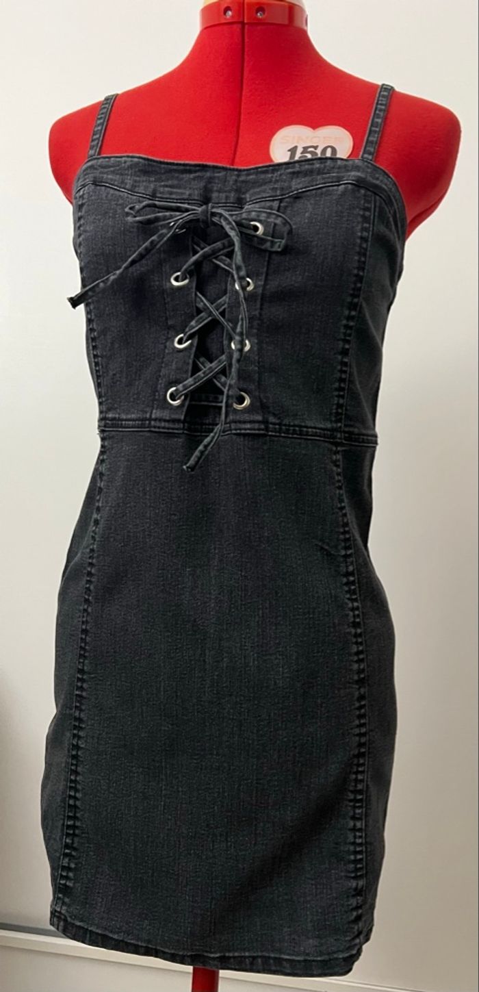 Robe corset en jean gris Jennyfer - photo numéro 2