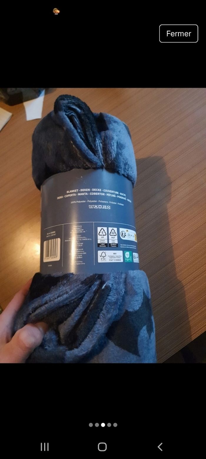 Plaid imprimé chauve-souris - photo numéro 3