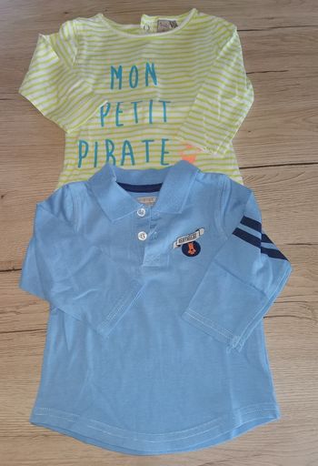 Lot hauts ml garçon 6 mois 