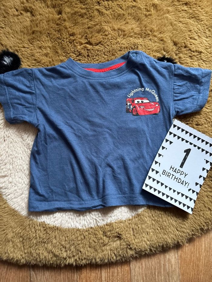 Tee shirt bleu CARS Disney t.12m