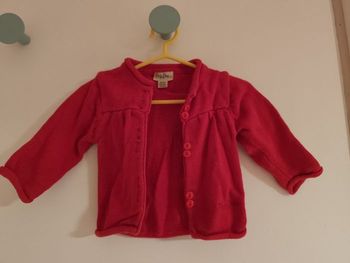 Gilet Baby rouge 6 mois