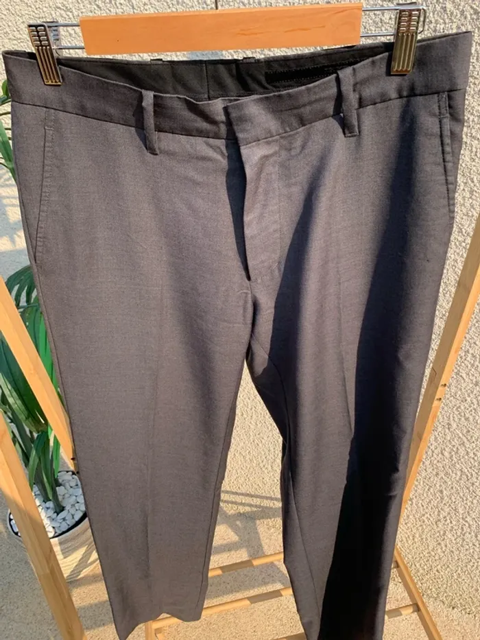 Pantalon droit IKKS gris - photo numéro 5