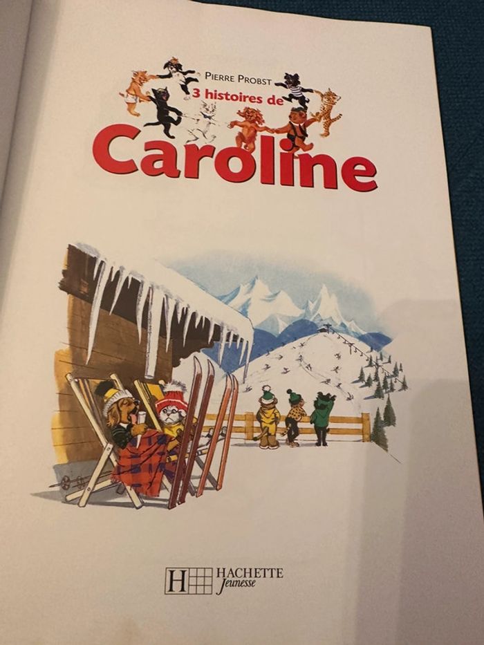 Album Hachette 3 histoires de Caroline livre Pierre Probst pôle nord sports d’hiver Noel - photo numéro 5