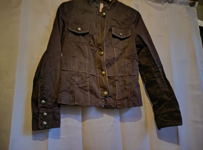 Blouson jeans marron