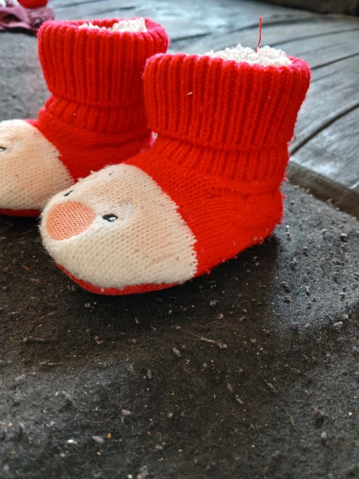 Chaussons de noel 9/12 mois - photo numéro 3
