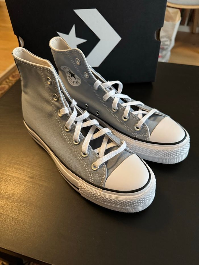 converse chuck taylor all star lift hi obsidian mist 570434c taille 40 - photo numéro 4
