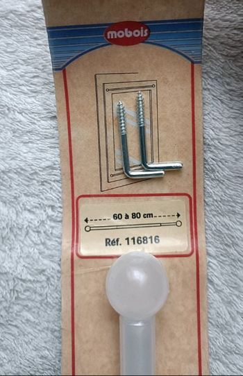 Tringle à rideau mobois d'environ 60 à 80 cm