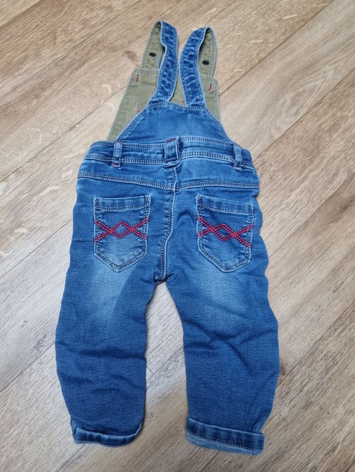 salopette en jean bleu in extenso garçon taille 6 mois 68cm - photo numéro 3