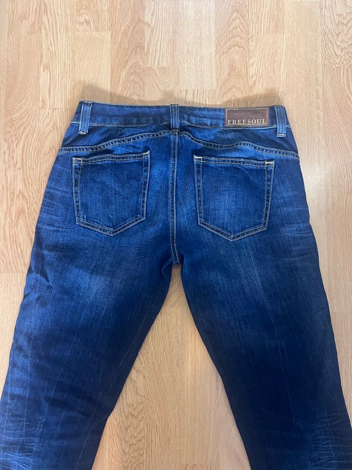 Jean Freesoul bleu foncé taille 28 - photo numéro 5