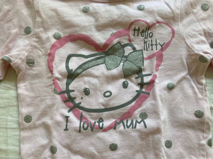 Tee-shirt manche longue hello kitty 12 mois - photo numéro 2