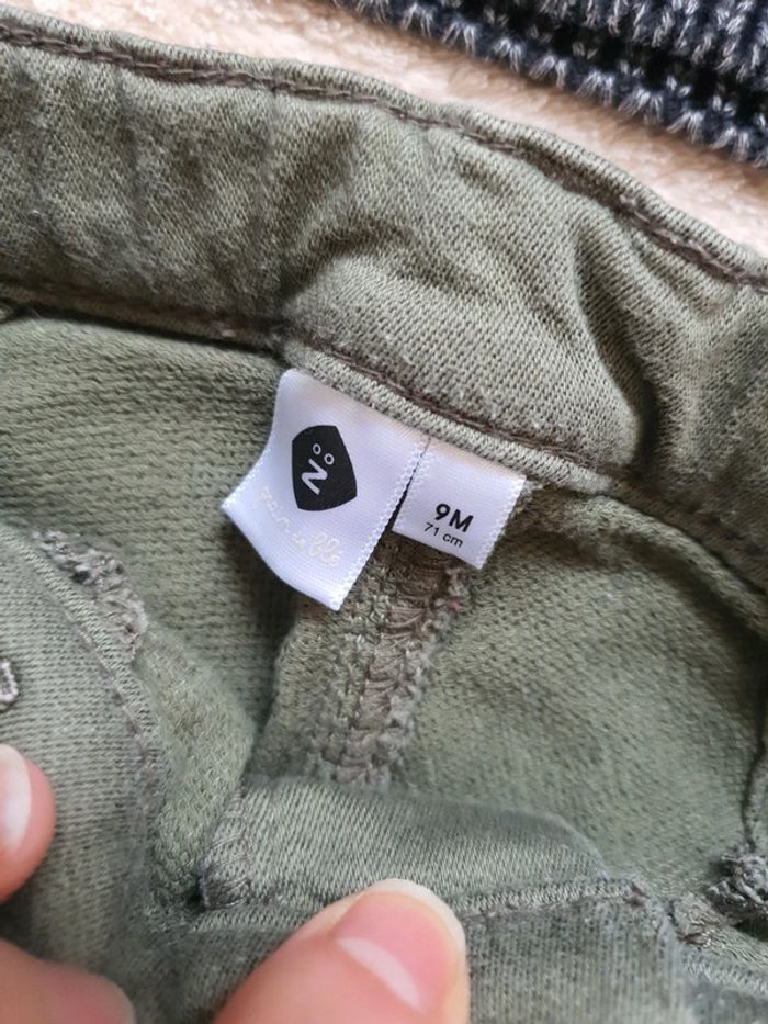9/12 mois lot mi saison garçon jean slim motard et cargo slim pull maille et chemise carreaux - photo numéro 5