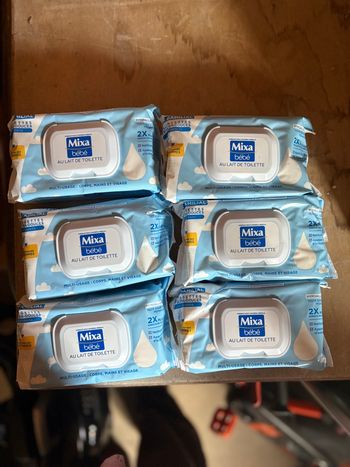 Lot de six Paquets de lingettes mixa