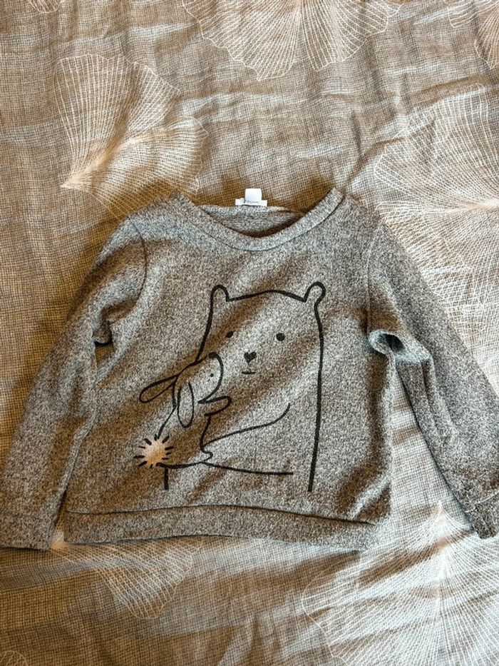 Pull fin 36 mois nounours