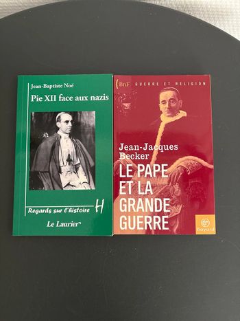 Lot de 2 magnifiques petits livres Pie XII face aux Nazis et le pape et la grande guerre