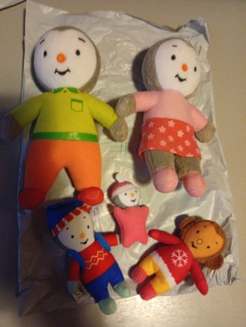 Lot petites peluches T'choupi lalou Fanny parents