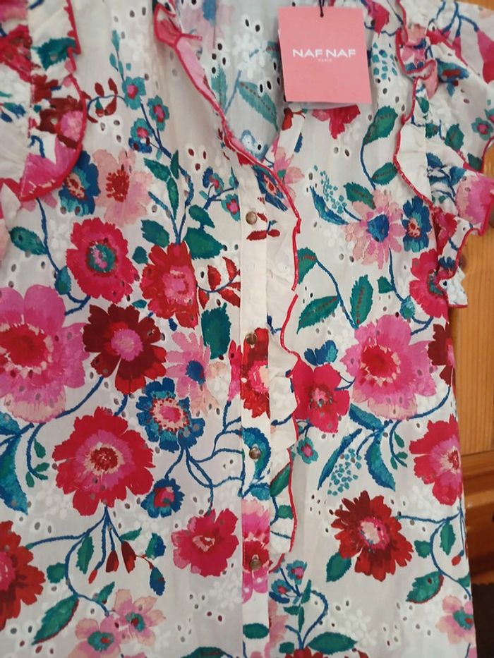 Chemise ajourée Naf Naf taille M neuve avec étiquette - photo numéro 5