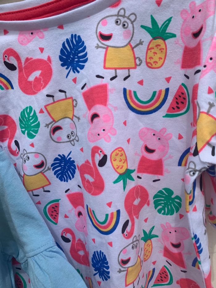 2 t-shirt neuf avec étiquette peppa pig - photo numéro 3