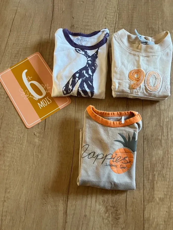 T-shirts manches longues 6 mois