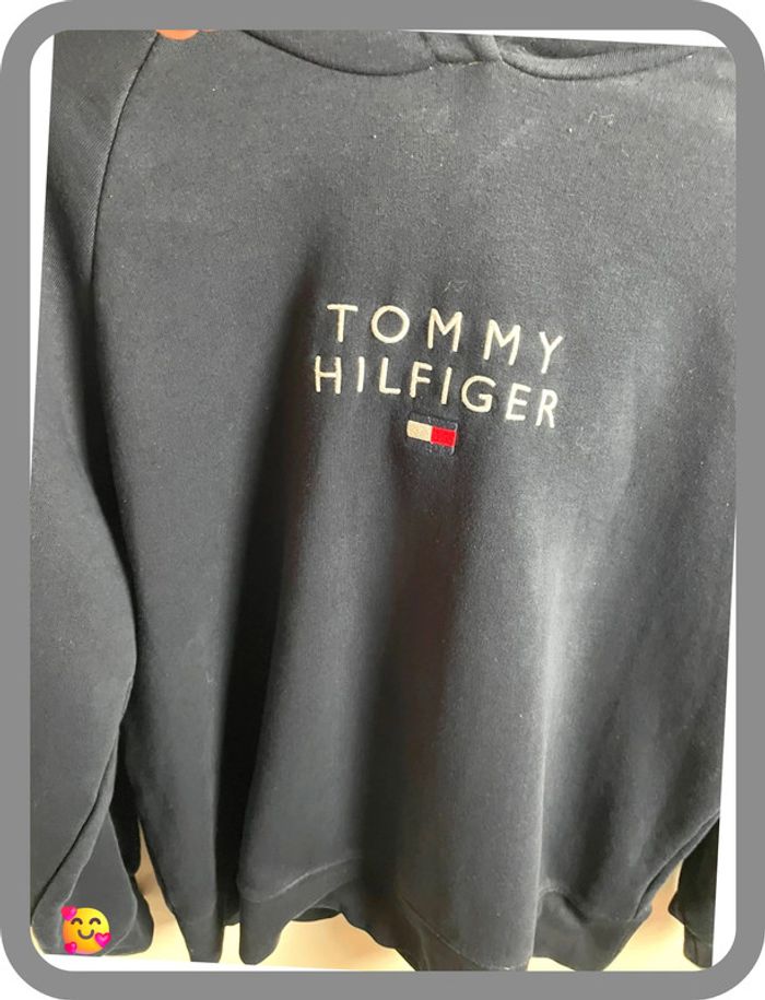 🧥 Sweat à capuche Tommy Hilfiger – Taille XL – Bleu marine – Homme - photo numéro 3