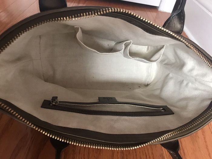 Sac cartable Gucci Guccissima en cuir marron gaufré, - photo numéro 3