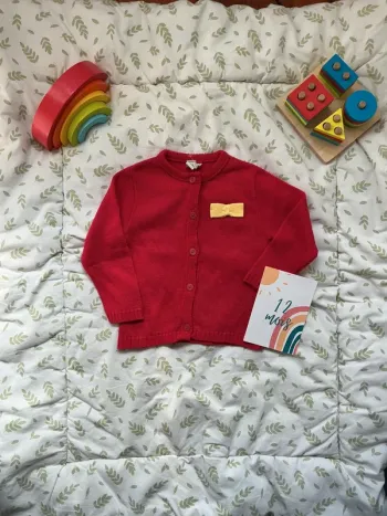 gilet rose noeud poitrine la boite à malice 12 mois