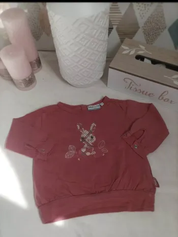 Tee-shirt manches longues Tricky Tracks fille 18 mois