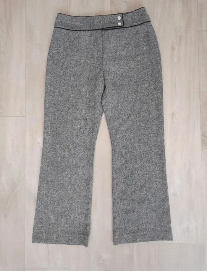 Pantalon gris chiné longueur 7/8 - photo numéro 4