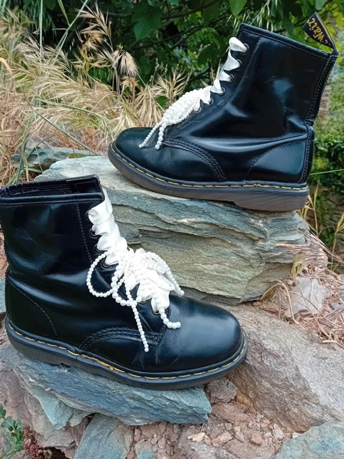 Dr. Martens made in England 🇬🇧 custom noeuds perles uk6 39 - photo numéro 2