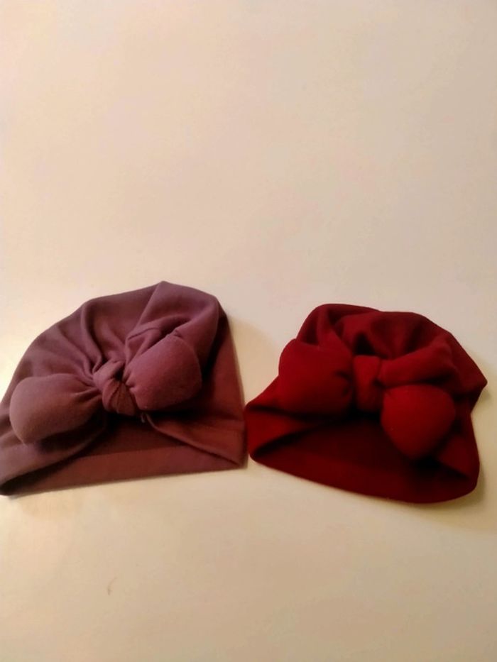 Lot de 2 turbans bébé Taille 1-3 mois - photo numéro 2